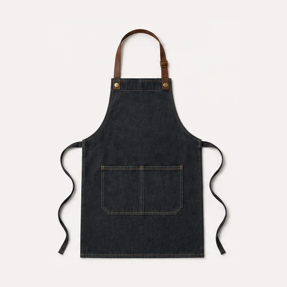 Artisan Collection Denim Bib Apron, shown blank before decoration