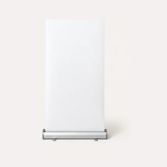 Rico & Stitch Retractable Banner Stand, shown blank before decoration